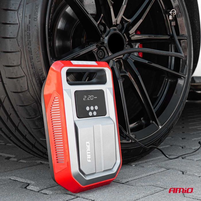 Compresor aer auto digital cu LED light 12V Amio Polonia