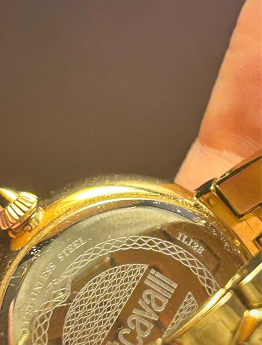 Ceas Just Cavalli auriu cu cadran verde