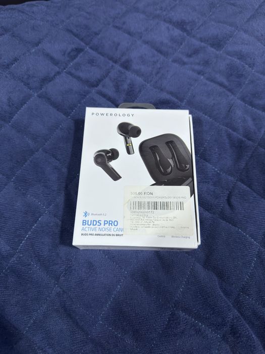 Căști Powerology Buds Pro – Active Noise Cancelling, Bluetooth 5.2