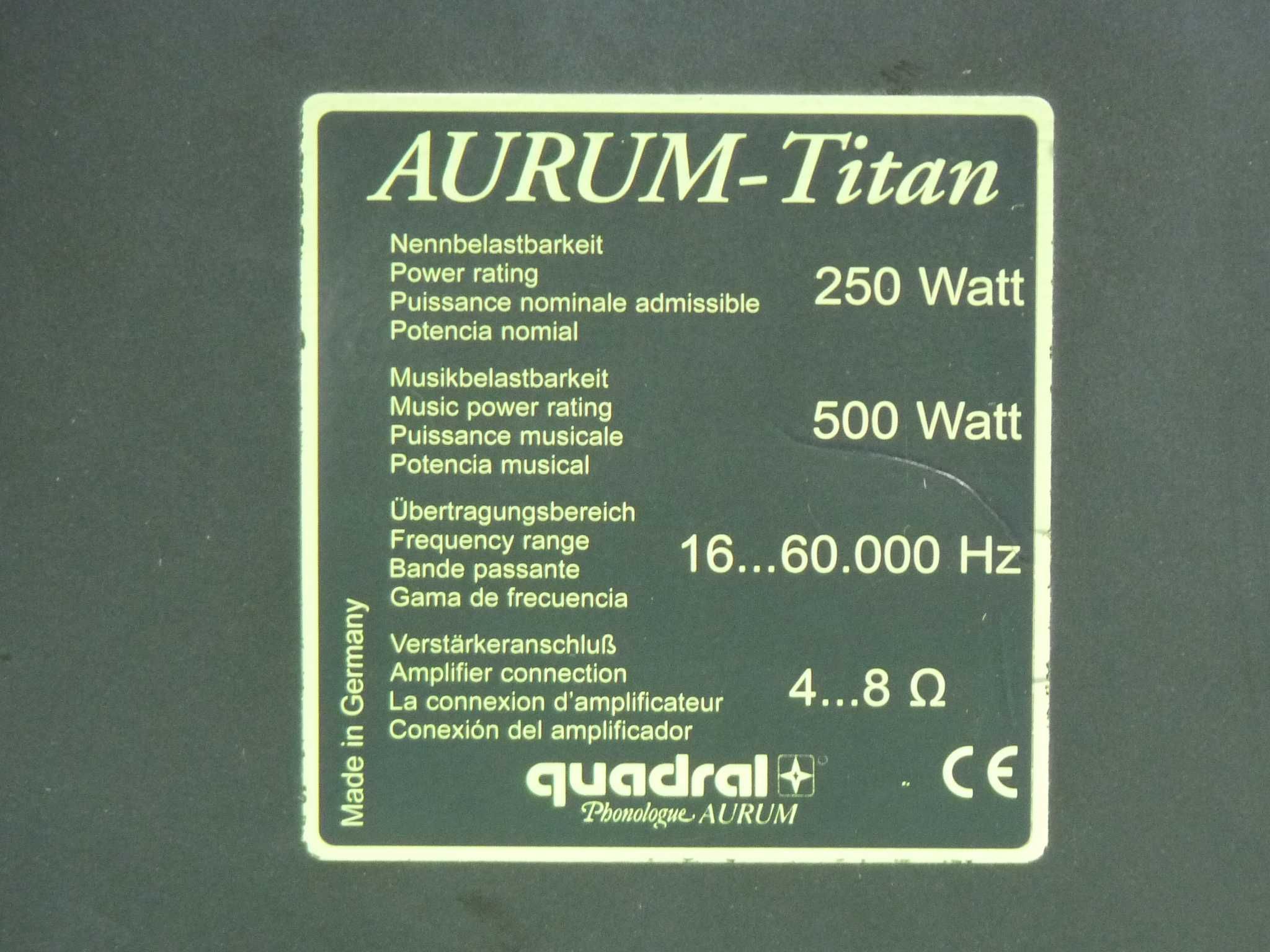 Quadral Aurum Titan MK VI