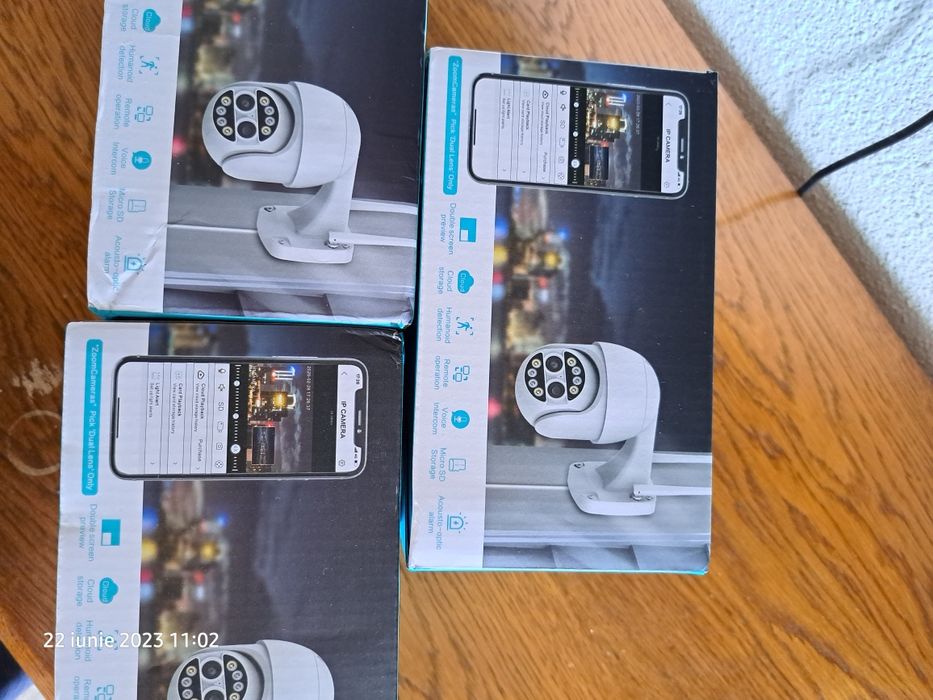 Camera supraveghere wi fi 4K dual lens 8MP,card inclus 64Gb
Descriere