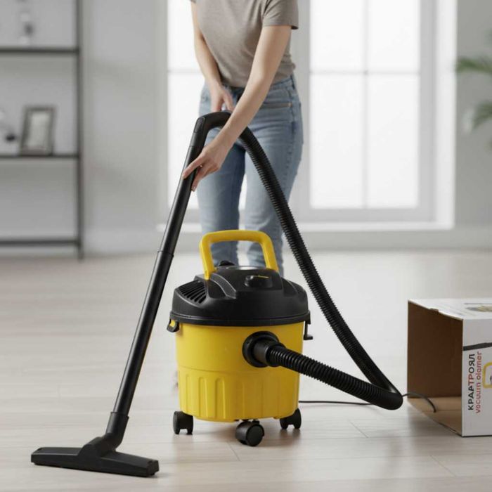 Мощна прахосмукачка за сухо и мокро почистване с 10L контейнер