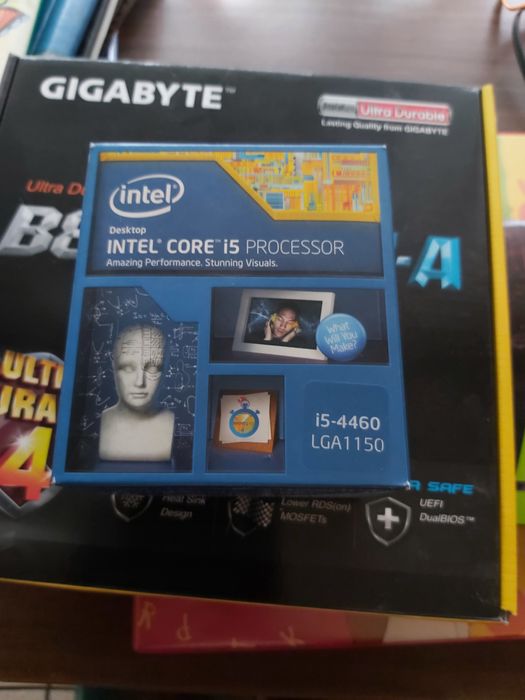 Дъно GIGABYTE B85M-D3H-A с процесор Intel Core i5-4460 CPU, 3.2 GHz