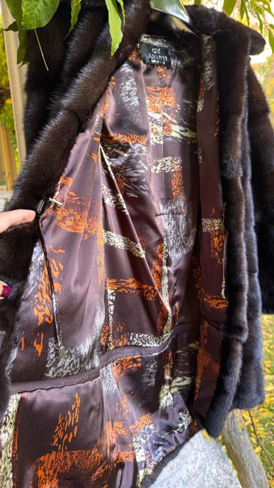 #83 Палто от норка 4 в1.Кафяв.Естествен косъм.Визон.Яке.Елек.