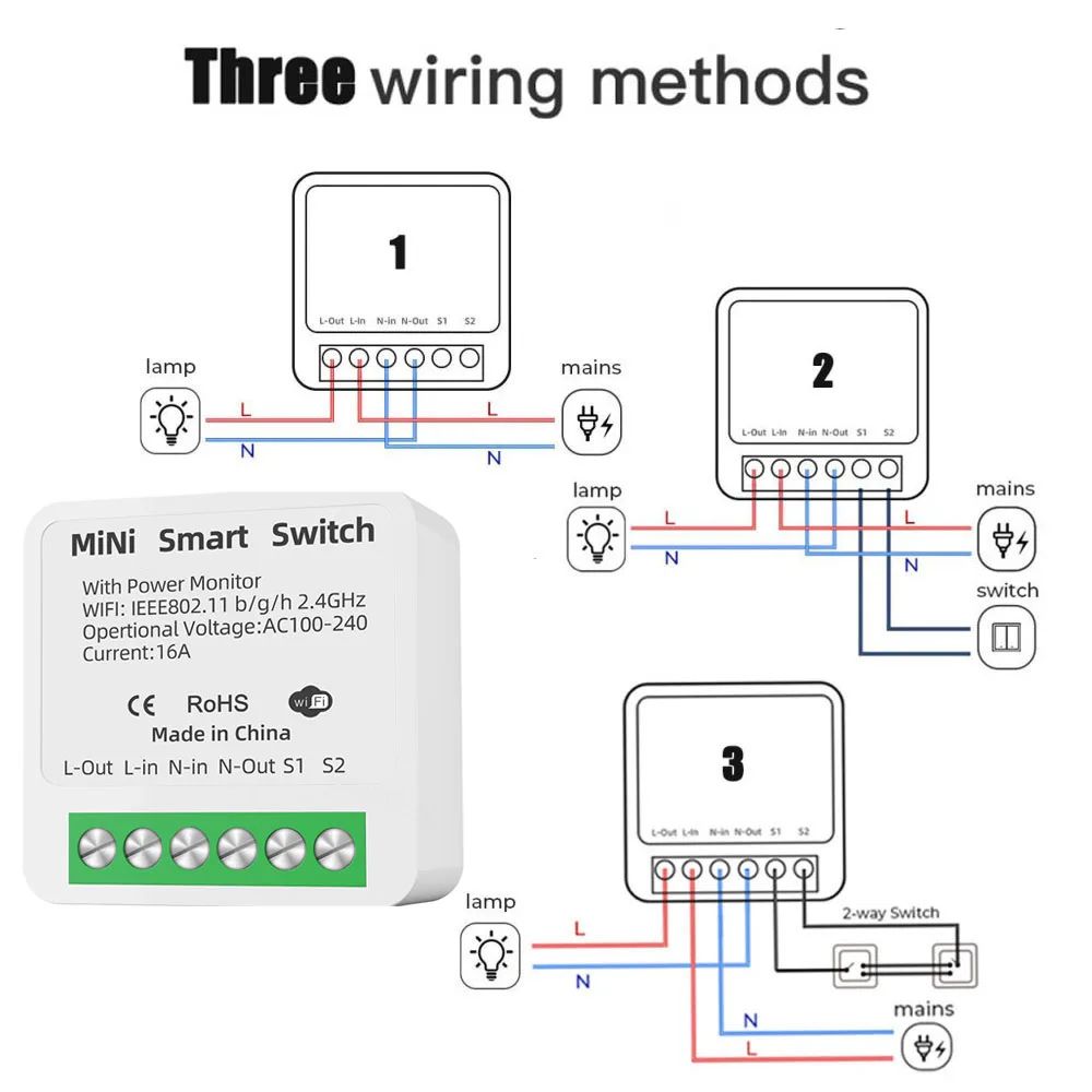 WiFi Смарт реле Tuya 16A 240V