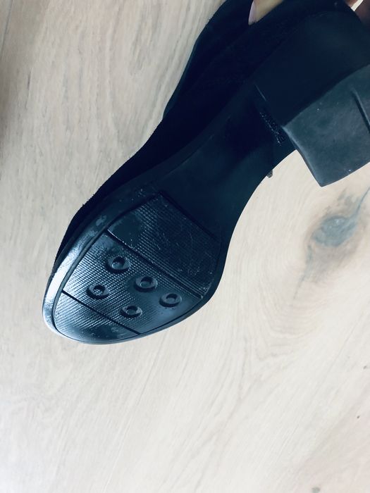 Botine negre piele intoarsa nr 36 wide