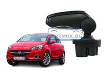 Подлакътник, Opel Corsa E, 2014-2019 г., еко кожа, черен