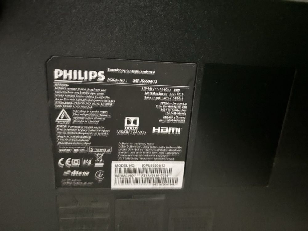 Philips Smart Tv 50PUS6504