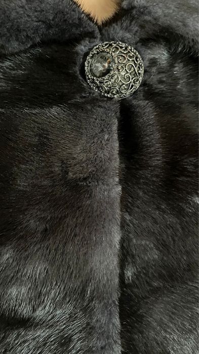 Норковая шуба,цвет серый