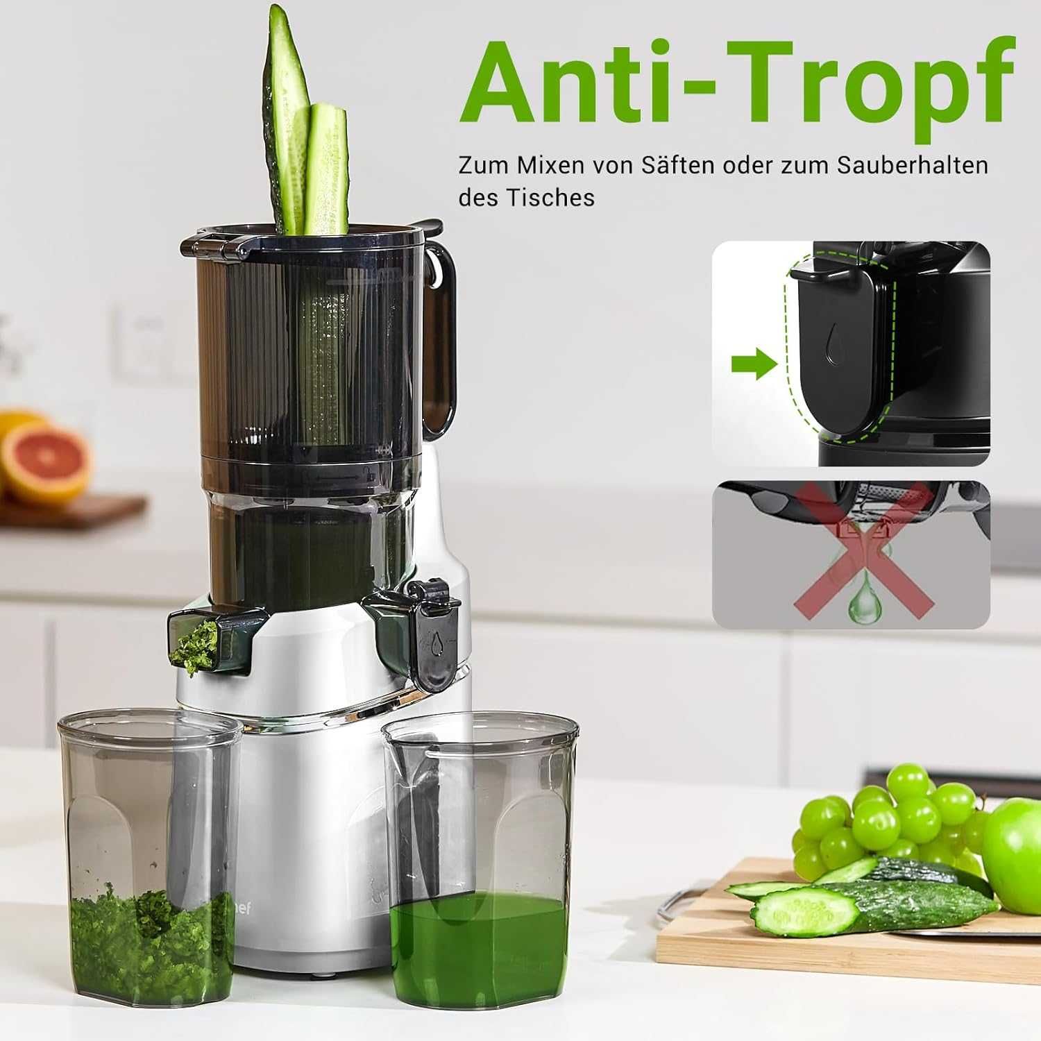 Сокоизстисквачка Amzchef All-in-One 250W електрическа преса за плодове