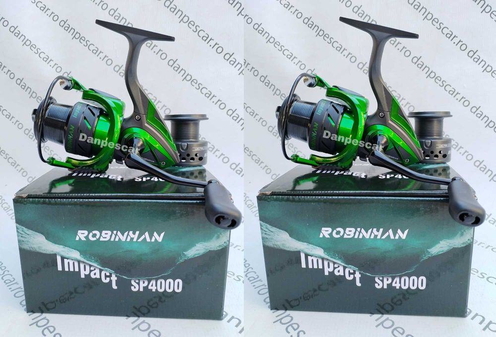 SET 2 Mulinete Feeder Robinhan IMPACT SP4000 tambur long cast 10 ruL