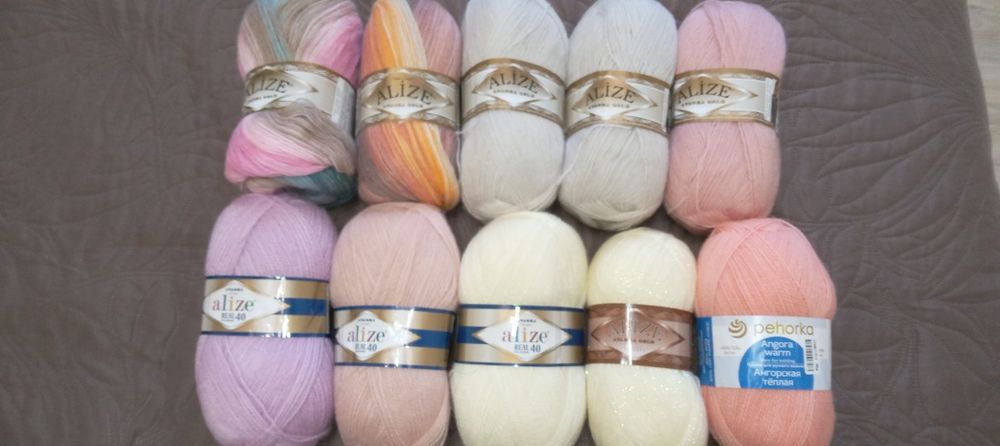Пряжа для вязания ангора Alize Пехорка полушерсть меринос