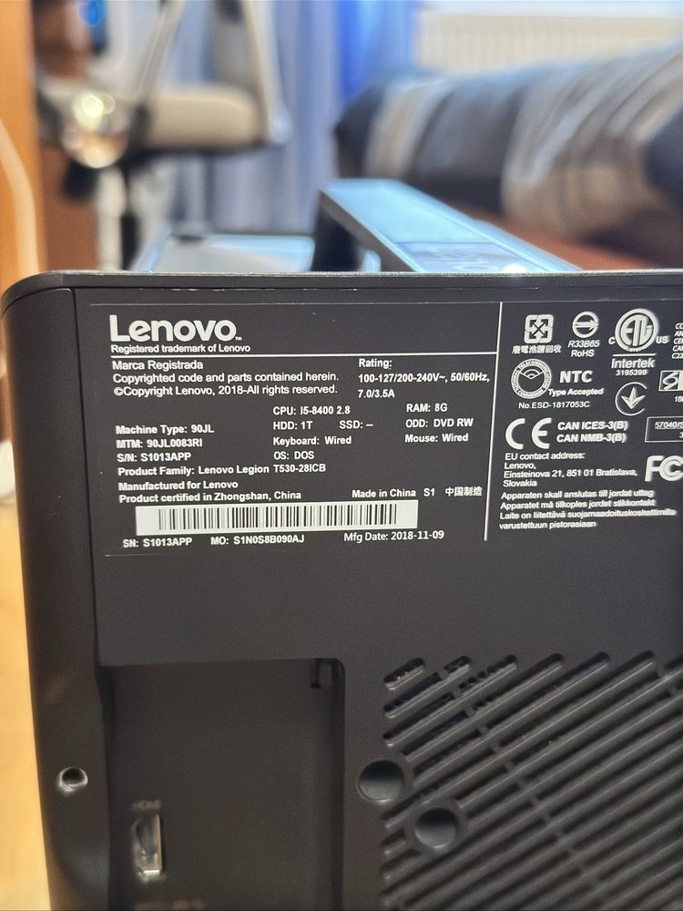 PC Gaming T 530 Legion i5-8400 16GB DDR4 fara placa video