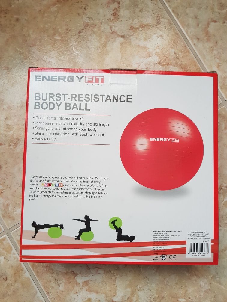 Minge gonflabila pentru fitness - ENERGY FIT 65 cm