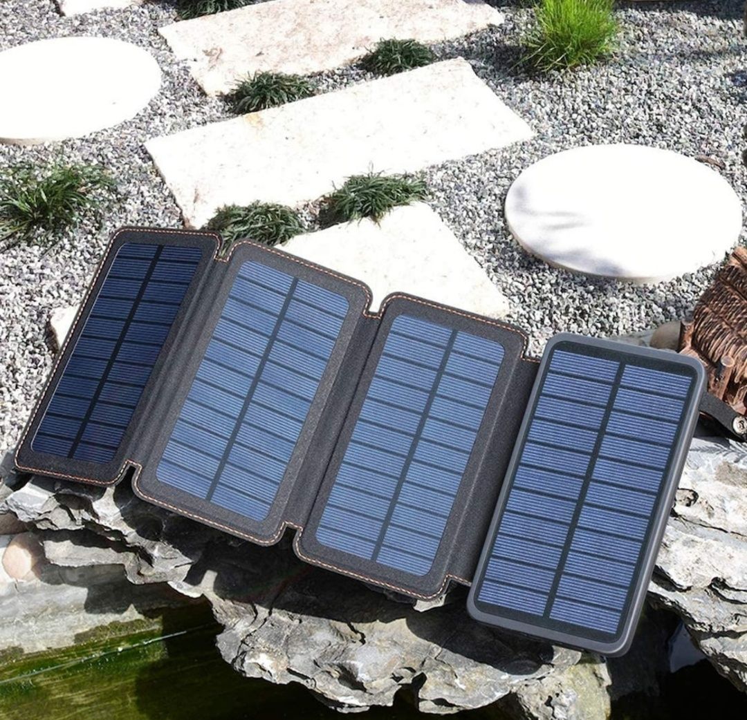 Baterie Externa Solara, Power Bank solar 20000 mAh