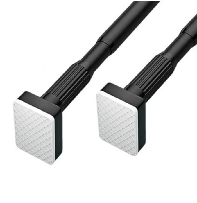 Карниз металлический черный/белый 250-350см