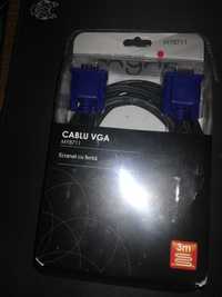 Cablu VGA - MYRIA MY8711, 3m, negru, Nou Desigilat