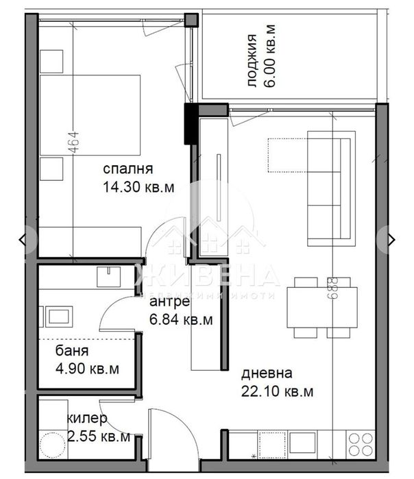 Продава се Двустаен апартамент в Варна, Окръжна болница - 75 кв.м за 1777 €/кв.м - Снимка #1