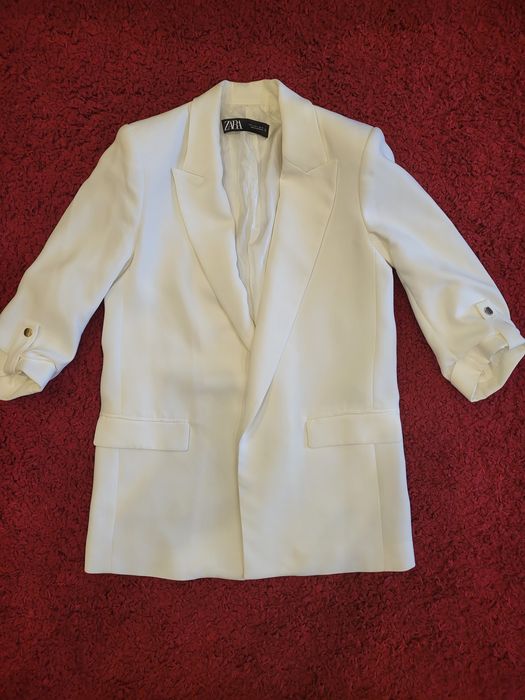 Sacou Zara elegant/casual, alb, mărime S, Nou fără eticheta