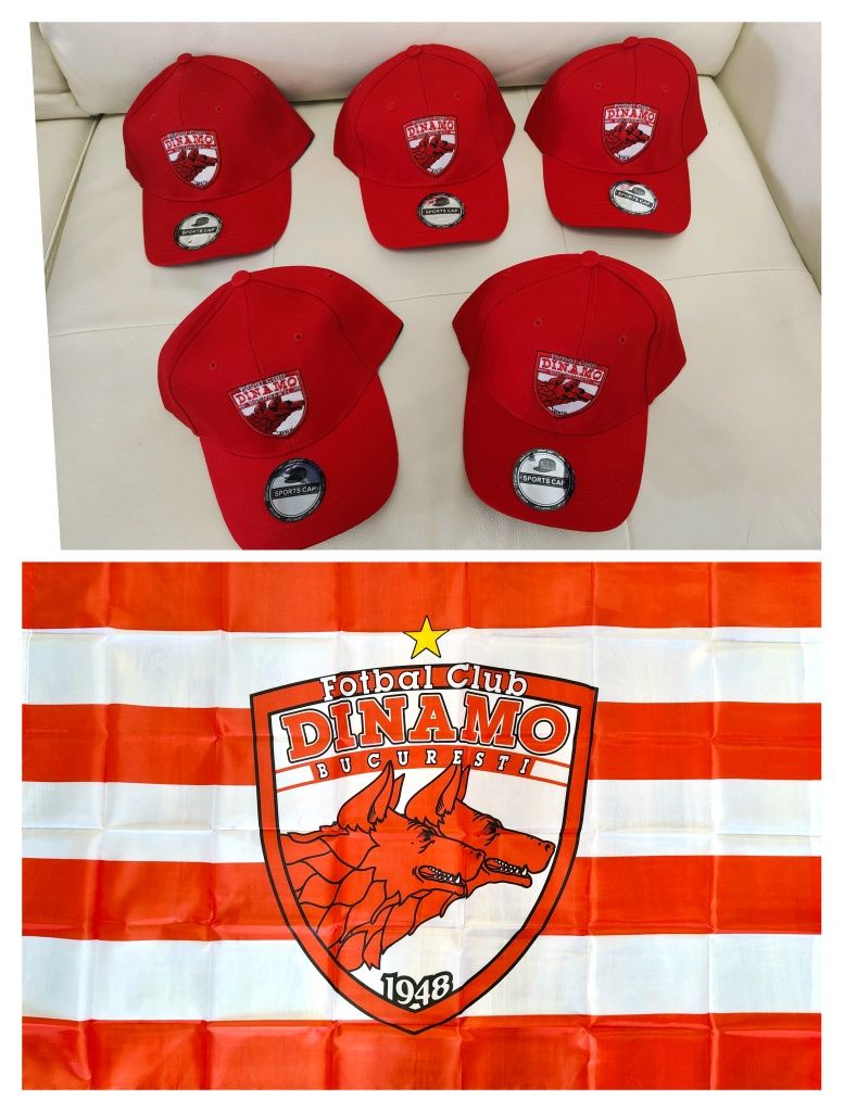 Șapcă Dinamo București + Steag Dinamo 90x150cm / Noi sigilate