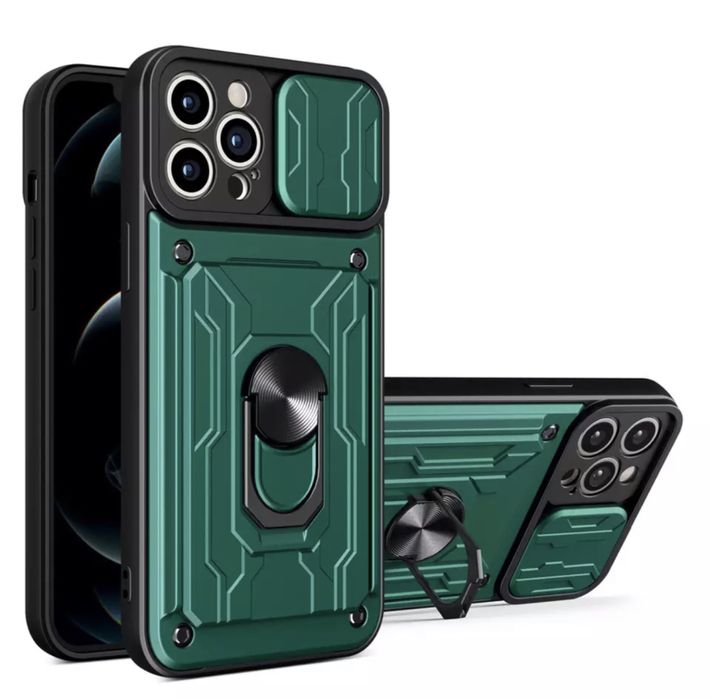 Iphone 13 Pro Case Кейс Калъф С Протектор За Камера и Място за Карта