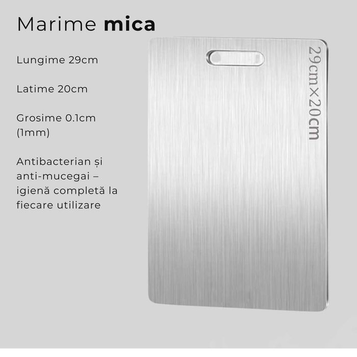 Tocator inox 29-20 / 34-23cm. Fara miros, compatibil masina de spalat