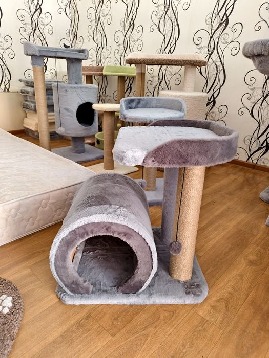 Домик Теди полукруг. Когтеточка кошки. Зоодомики