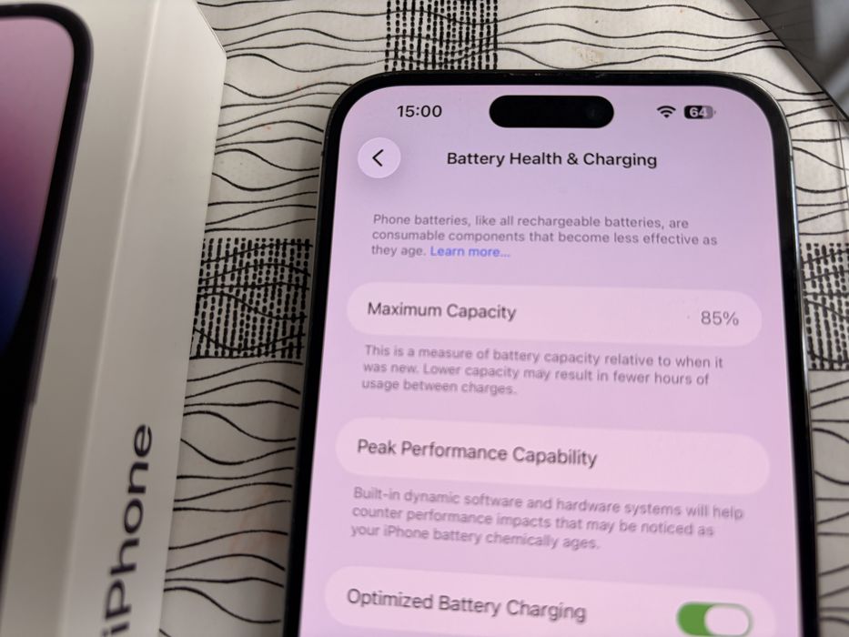 iPhone 14 PRO MAX 256 eSim + ориг кожен калъф + 7 скрийн протектора