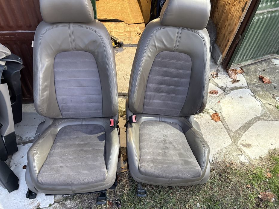 Салон с кори кожа с алкантара бежова Passat B6 седан