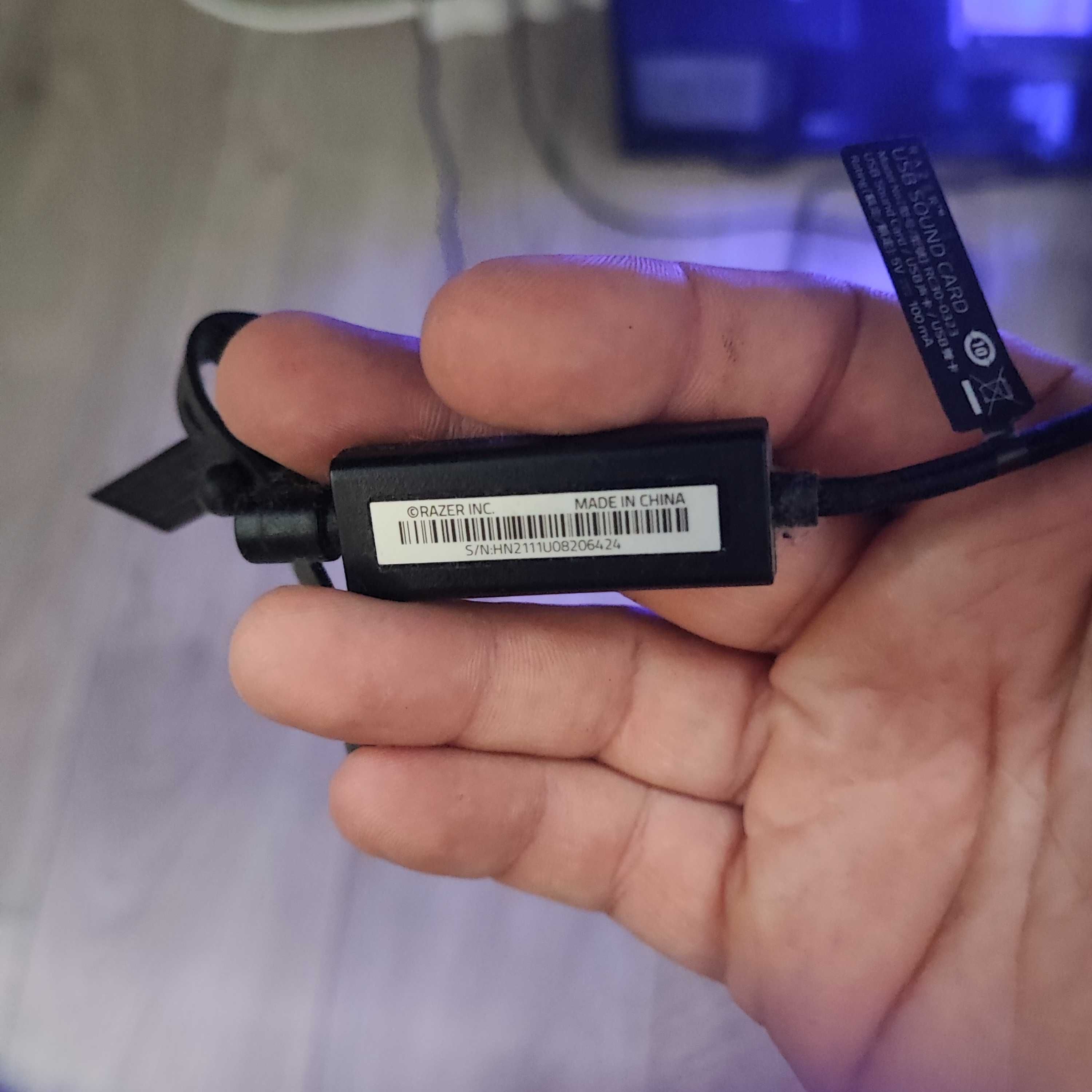 СЛУШАЛКИ Razer BlackShark V2 + usb Sound Card