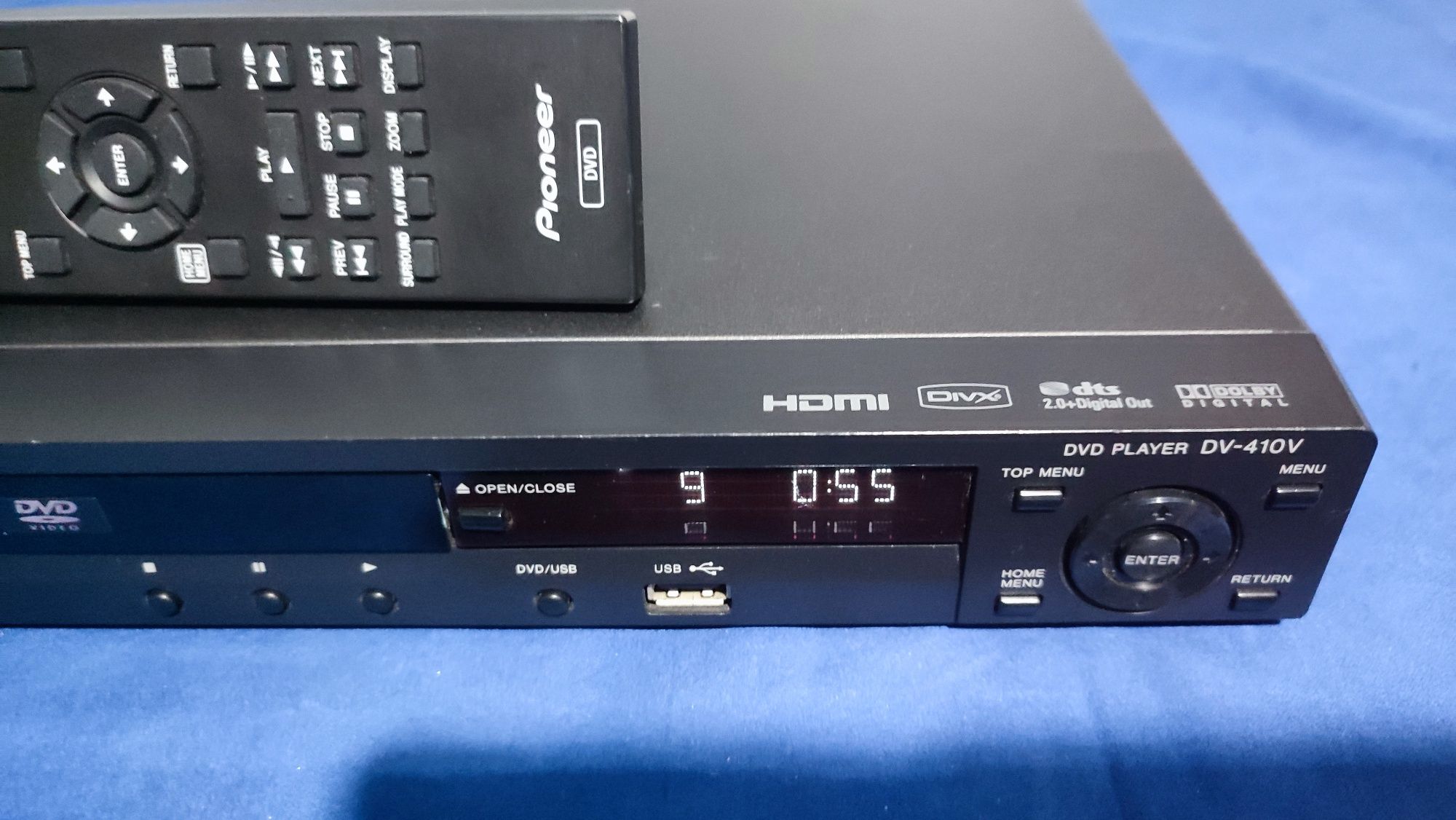 PIONIEER DV-410V-K DVD player cu telecomanda originală