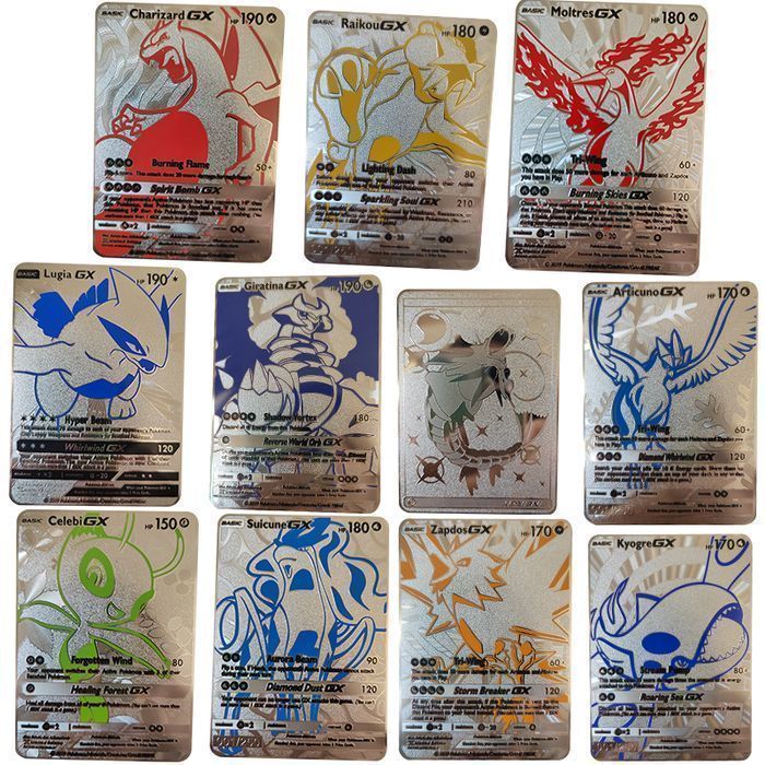 Cartonase Pokemon IdeallStore®, Silver GTX, editie colectie, 55 bucati