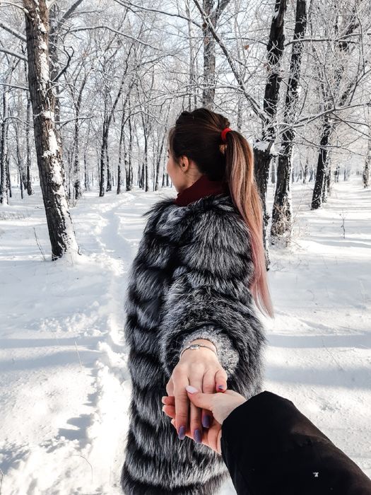 Шуба чернобурка