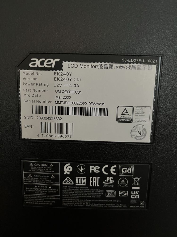 Монитор Acer EK240Y 23.8’’