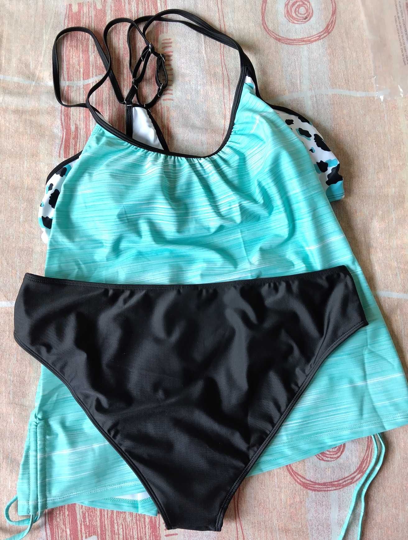 Продавам нов дамски бански костюм Tankini от две части, XXL.
