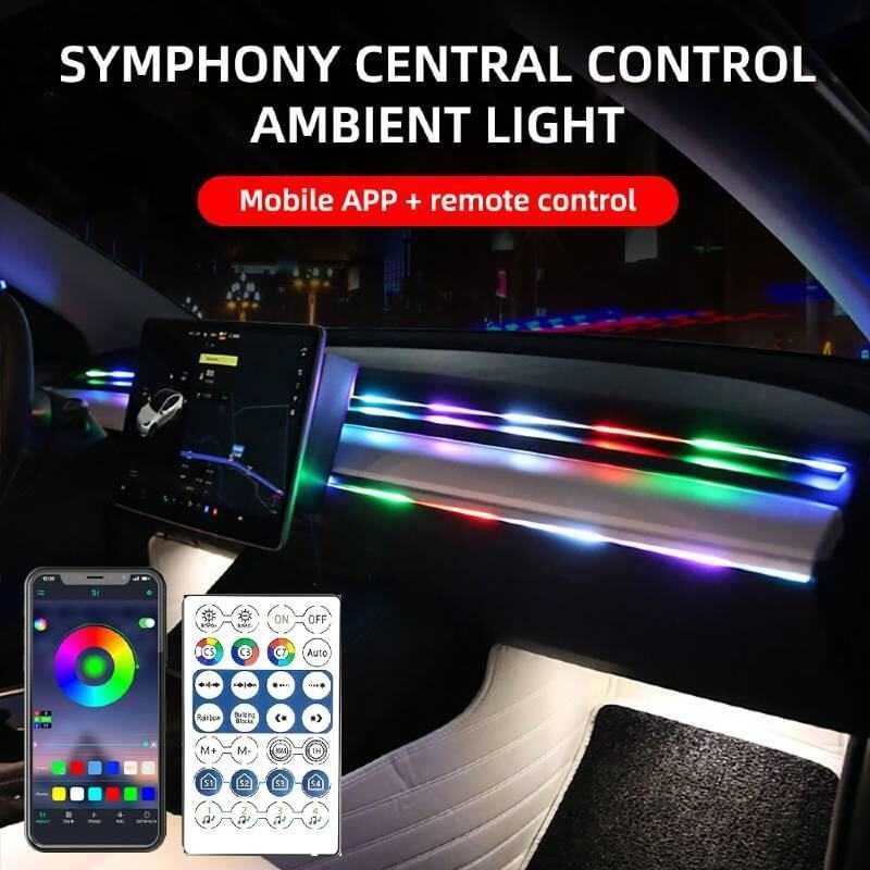 Banda acrilica Symphony 110cm, lumina ambientala auto curcubeu, USB