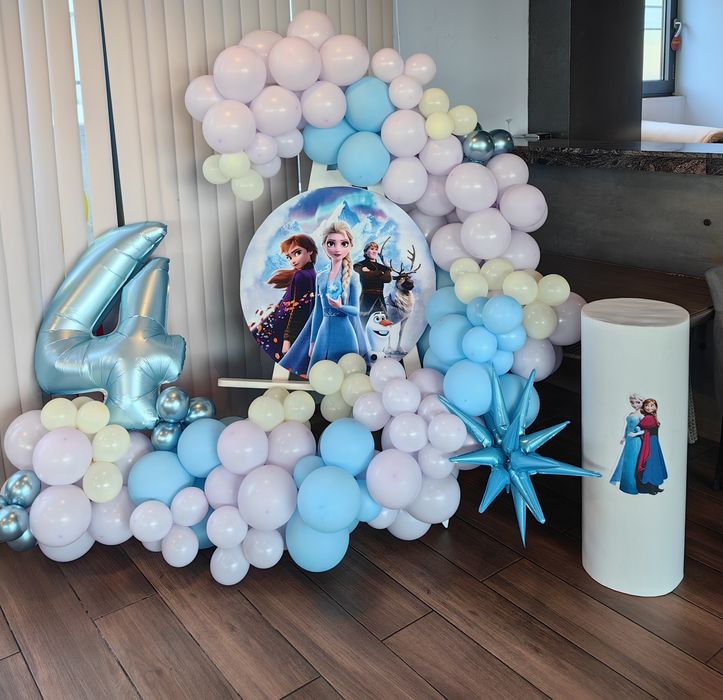 Арка с балони за рожден ден, кръщене, погача, украса