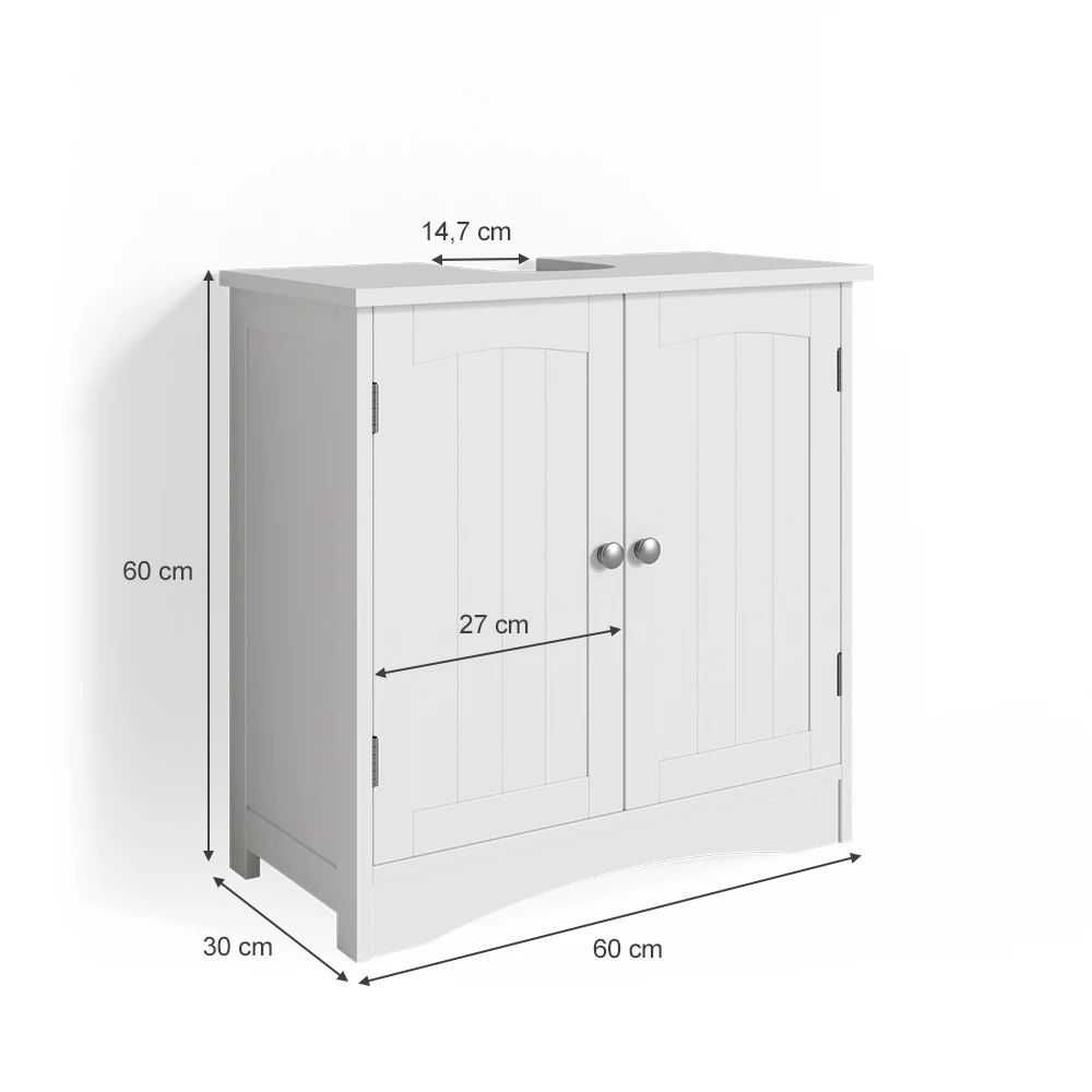 Долен шкаф за мивка Vicco бял 60 x 60 см, Bianco