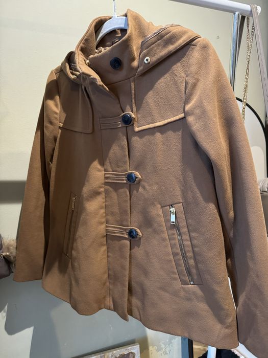 Дамско кафяво зимно палто Zara