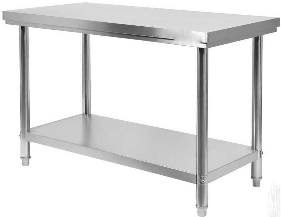 Masă Inox 2000x700x850 mm Centrală Demontabilă cu Poliță Inferioară