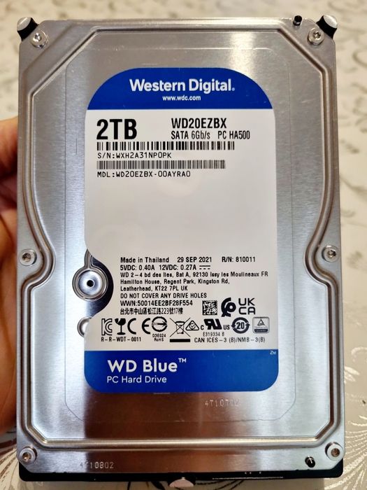 2Tb / Жёсткий диск 2000Gb / 100% HP / HDD / XTC / WD