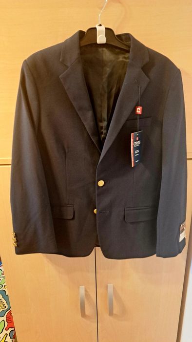 Vând sacou băiat, 10-11 ani, bleumarin, nou cu eticheta