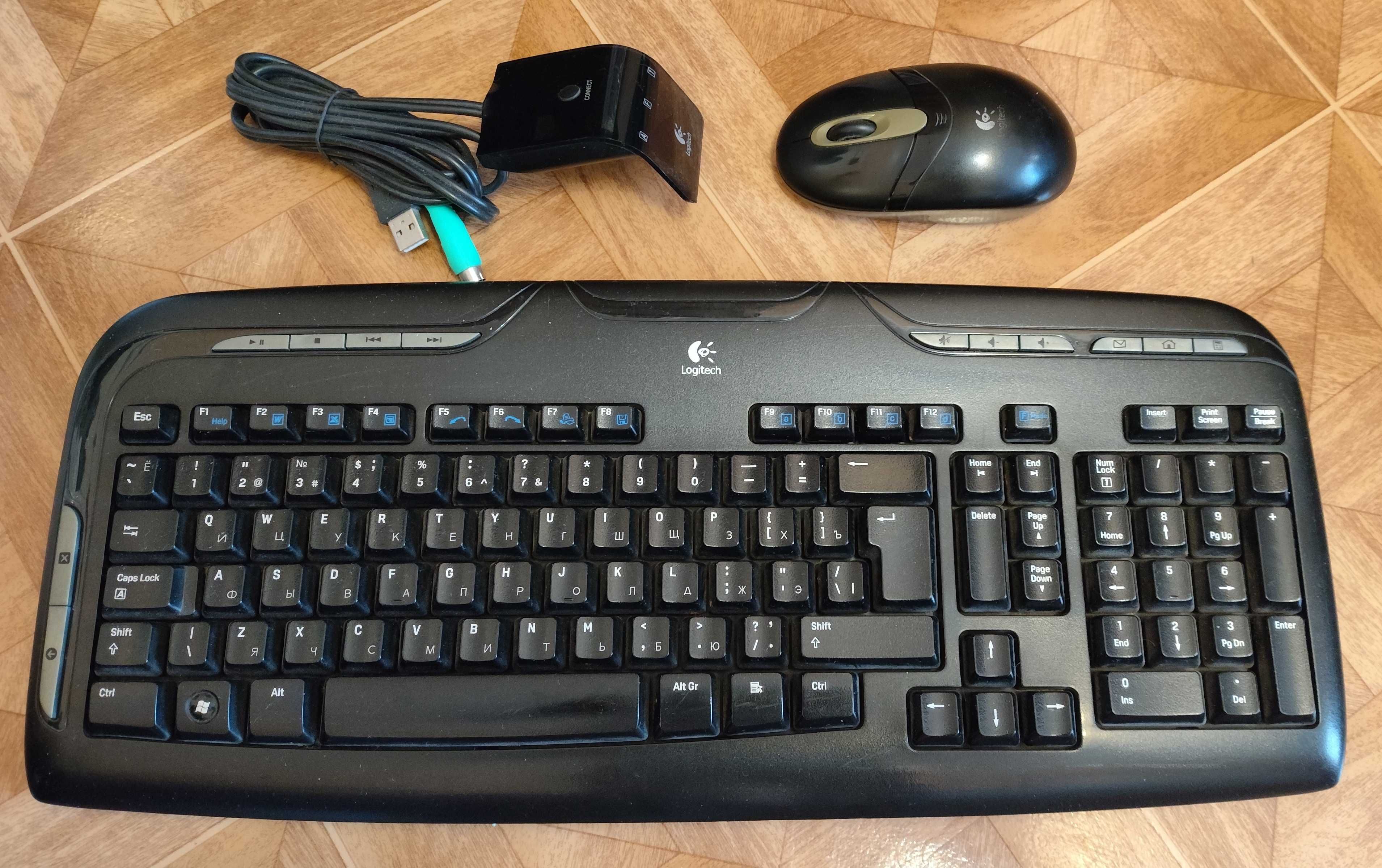 продам беспроводную клавиатуру и мышь logitech