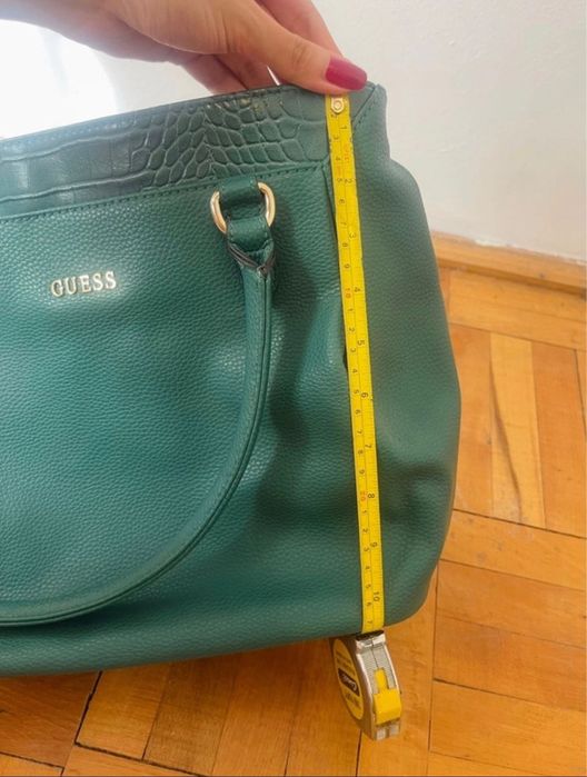 Geanta mare originala Guess turcoaz