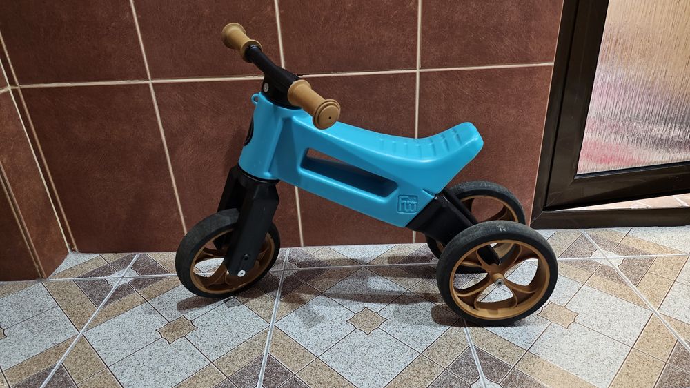 Bicicleta fara pedale Funny Wheels Rider SuperSport 2 in 1 Aqua