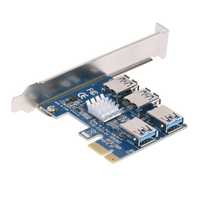 1-to-4 PCI-E extender - адаптер за увеличаване на PCI-e слот. 1-to-2