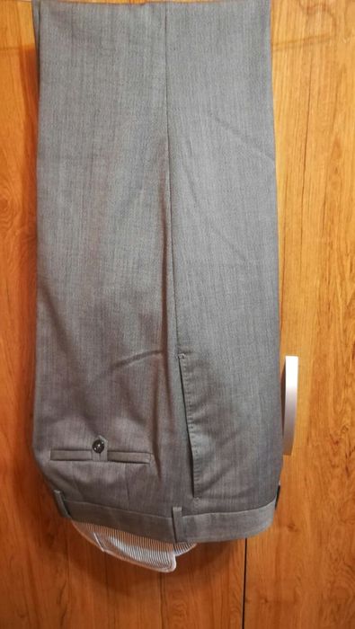 Pantaloni Tommy Hilfiger de stofă 100% lână