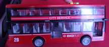 autobuz etajat cu lumini și sunete/camion pompieri Matchbox metal