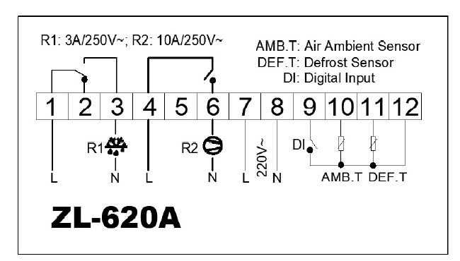 Termostat electronic frigider 2 sonda 220V