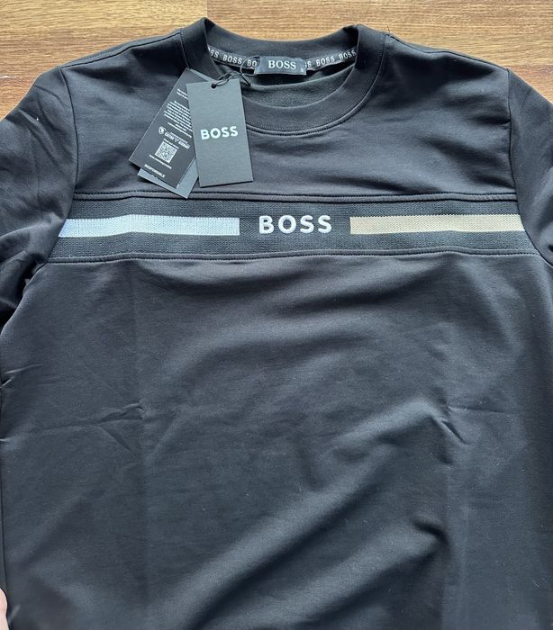 Мъжка,памучна,черна блуза Hugo BOSS